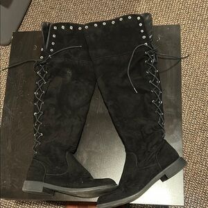 Stylish Black Knee-High Boots
